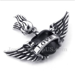 Titanium Love Diamond Wings Hanger Voor Koppels Met Gratis Ketting (Één Paar)