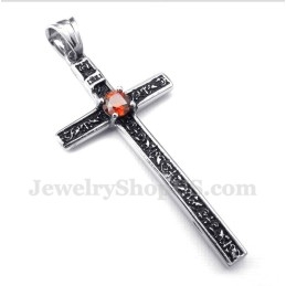 Titanium Gegoten Kruishanger Voor Heren Met Gratis Ketting