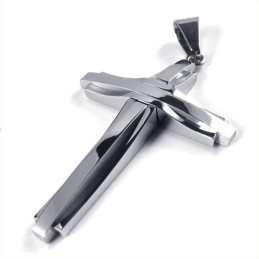 Mode Ripple Cross Titanium Hanger (Zilver)