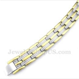 Heren Titanium Gouden Magneetarmband