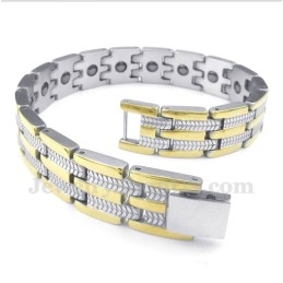 Heren Titanium Gouden Magneetarmband