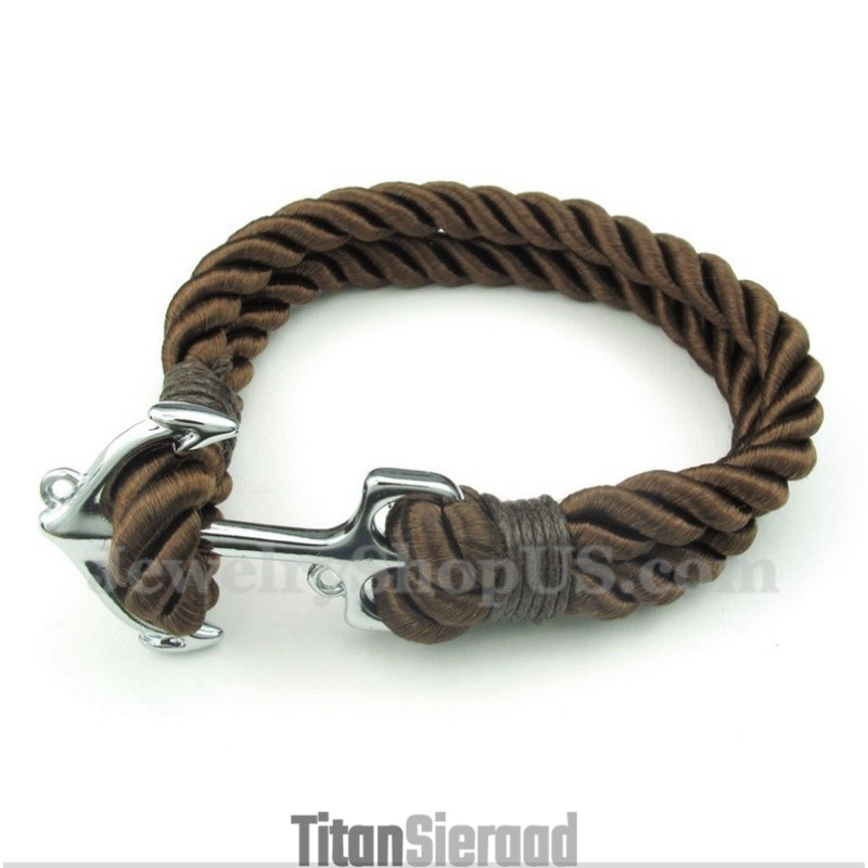 Heren Titanium Anker Katoenen Touw Armband Heren Titanium Anker Katoenen Touw Armband