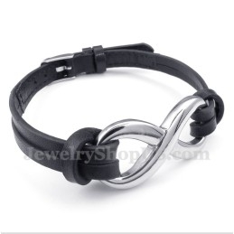 Heren Titanium Leren Armband