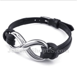 Heren Titanium Leren Armband