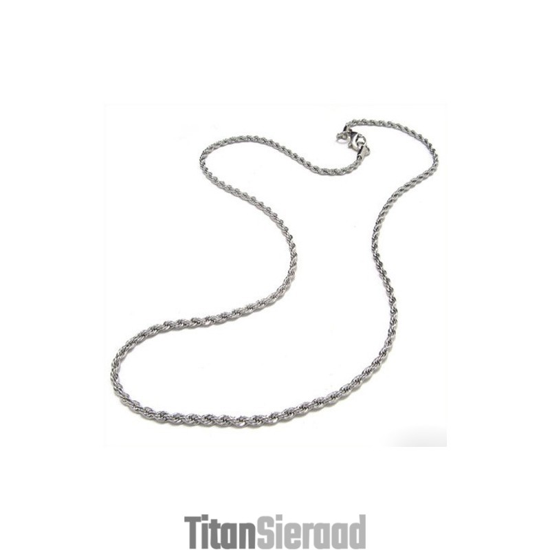 20,1 Inch Titanium Delicate Golven Ketting