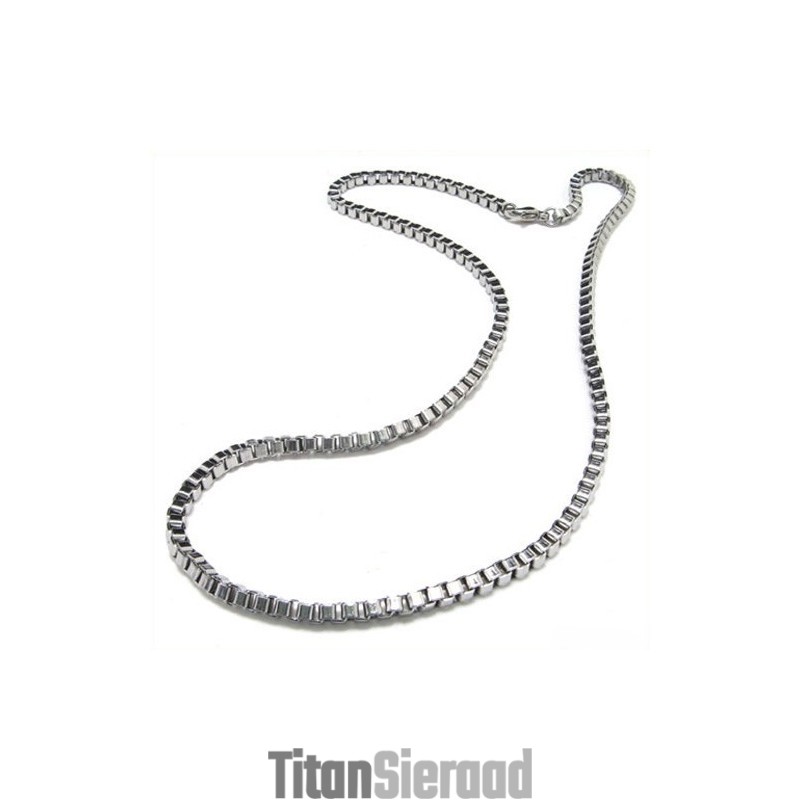 20,1 Inch Titanium Zilveren Strakke Ketting 8092