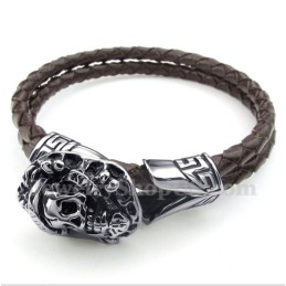 Heren Titanium Leren Armband