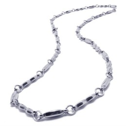 21,9 Inch Titanium Zilveren Mode-Ketting