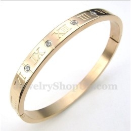 Herenarmband Van Titanium, Diamant, Roségoud En Romeinse Cijfers