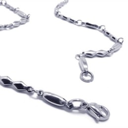 21,9 Inch Titanium Zilveren Mode-Ketting
