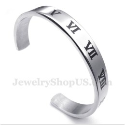 Herenarmband Met Romeinse Cijfers Van Titanium