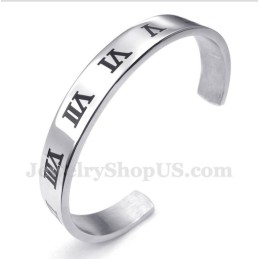 Herenarmband Met Romeinse Cijfers Van Titanium