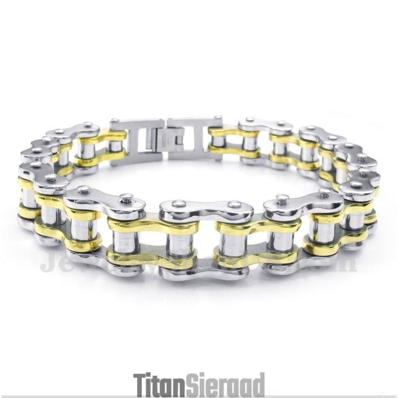 Heren Titanium Gouden Armband Heren Titanium Gouden Armband