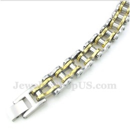 Heren Titanium Gouden Armband