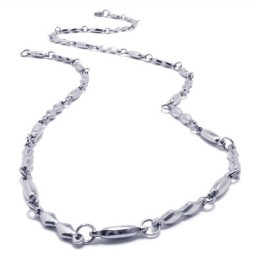 21,9 Inch Titanium Zilveren Mode-Ketting