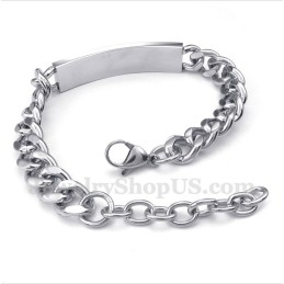 Heren Titanium Armband Met Romeinse Cijfers En Diamant