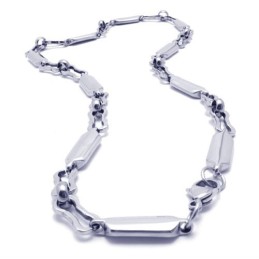 20,1 Inch Titanium Zilveren Gladde Ketting