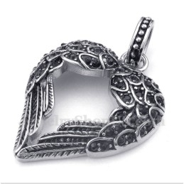 Titanium Diamanten Veerhanger Voor Heren Met Gratis Ketting