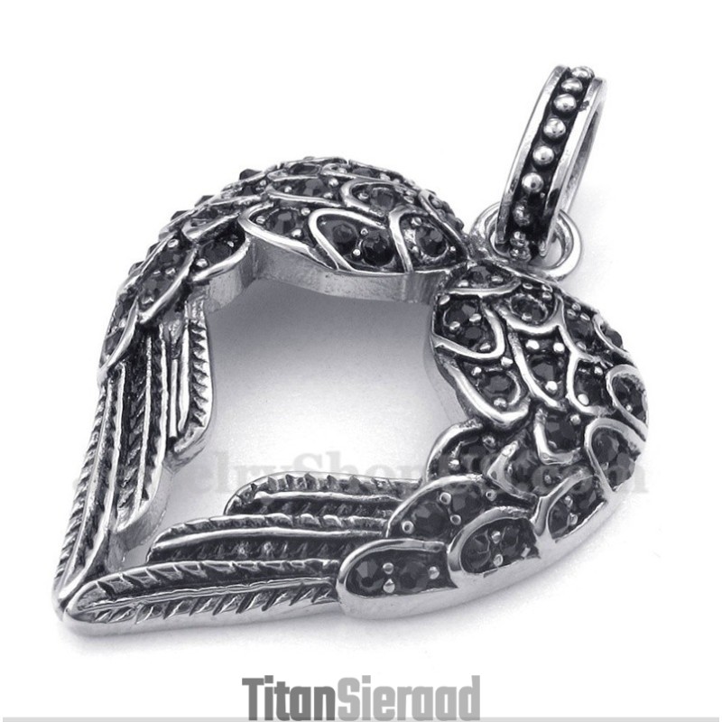 Titanium Diamanten Veerhanger Voor Heren Met Gratis Ketting Titanium Diamanten Veerhanger Voor Heren Met Gratis Ketting