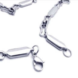 20,1 Inch Titanium Zilveren Gladde Ketting