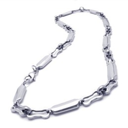 20,1 Inch Titanium Zilveren Gladde Ketting