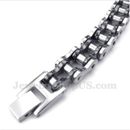 Titanium Zwarte Fietskettingarmband Voor Heren