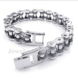 Titanium Zwarte Fietskettingarmband Voor Heren