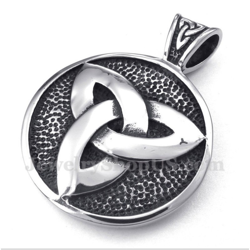 Titanium Keltische Knoophanger Voor Heren Met Gratis Ketting Titanium Keltische Knoophanger Voor Heren Met Gratis Ketting