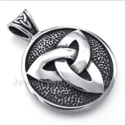 Titanium Keltische Knoophanger Voor Heren Met Gratis Ketting