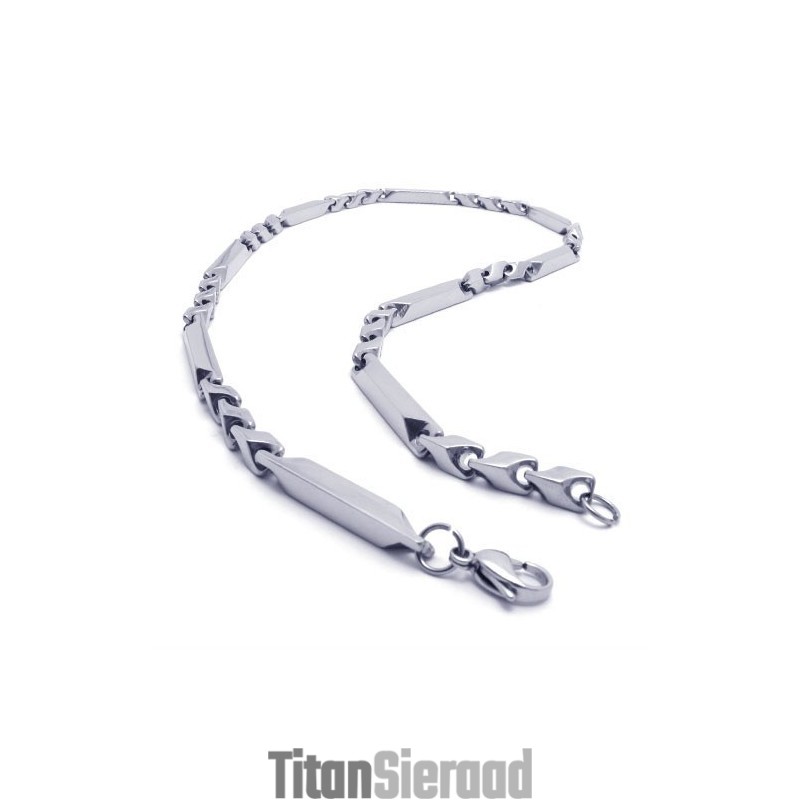 22,0 Inch Titanium Zilveren Ketting 22,0 Inch Titanium Zilveren Ketting
