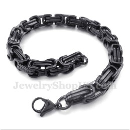 Heren Titanium Zwarte Armband