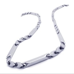 22,0 Inch Titanium Zilveren Ketting