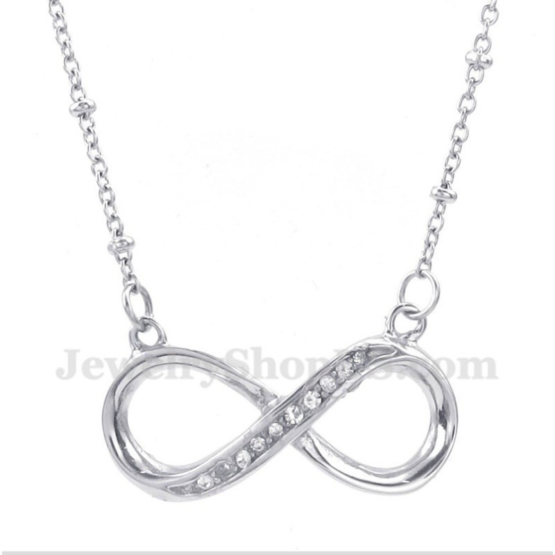 Titanium Diamanten Oneindigheidssymbool Ketting Voor Heren Titanium Diamanten Oneindigheidssymbool Ketting Voor Heren