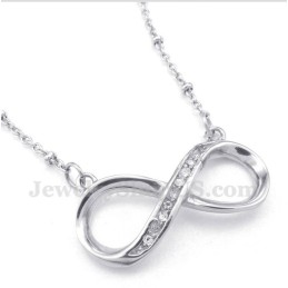 Titanium Diamanten Oneindigheidssymbool Ketting Voor Heren