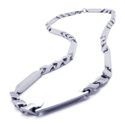 22,0 Inch Titanium Zilveren Ketting