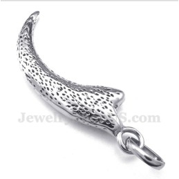 Titanium Wolf Fang Hanger Voor Heren Met Gratis Ketting