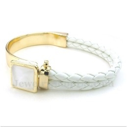 Heren Leren Titanium Armband