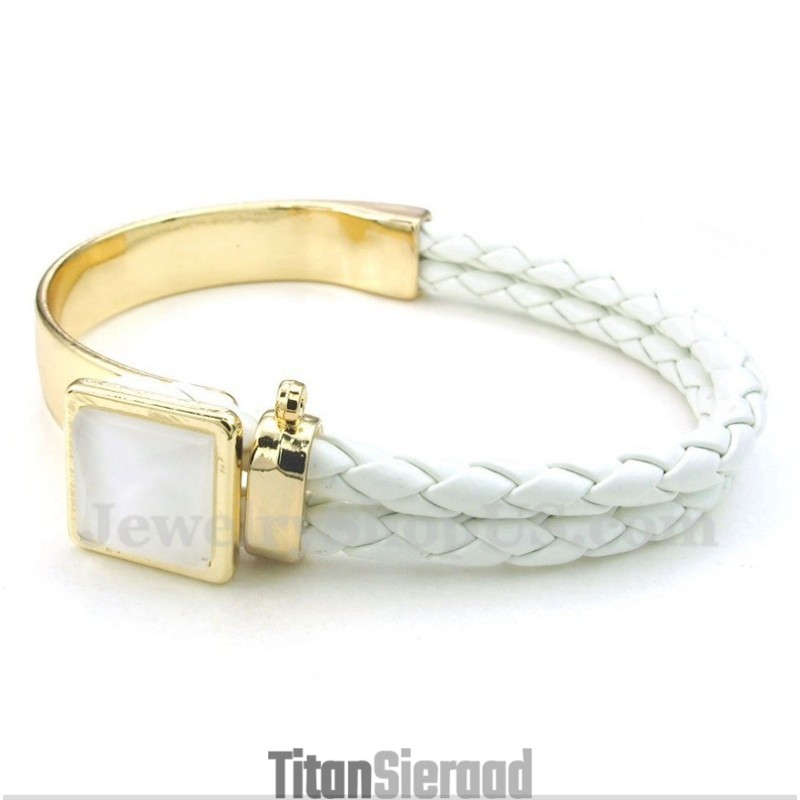 Heren Leren Titanium Armband Heren Leren Titanium Armband
