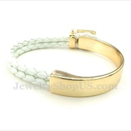Heren Leren Titanium Armband