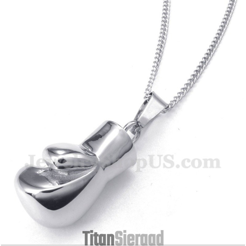 Titanium Bokshandschoenhanger Voor Heren Met Gratis Ketting Titanium Bokshandschoenhanger Voor Heren Met Gratis Ketting