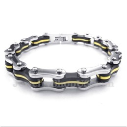 Heren Titanium Fietsketting Rubberen Armband