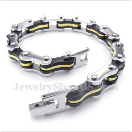Heren Titanium Fietsketting Rubberen Armband