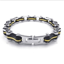 Heren Titanium Fietsketting Rubberen Armband