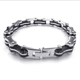 Heren Titanium Fietsketting Rubberen Armband