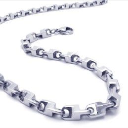 21,7 Inch Titanium Zilveren Fijne Ketting
