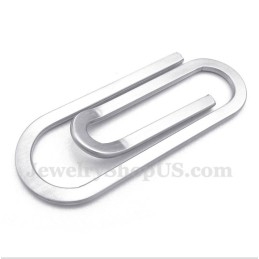 Titanium Paperclip Hanger Voor Heren Met Gratis Ketting