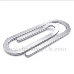 Titanium Paperclip Hanger Voor Heren Met Gratis Ketting