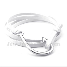 Heren Titanium Leren Armband