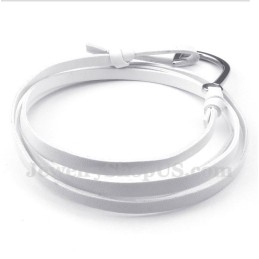 Heren Titanium Leren Armband