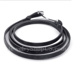 Heren Titanium Leren Armband